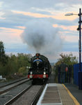 Steam Train Through Ascott-under-Wychwood Station September 2011