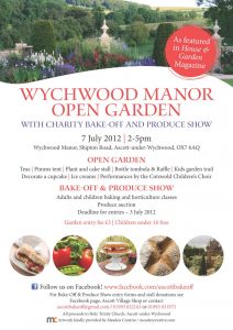 Wychwood Manor Open Garden 2012 Poster
