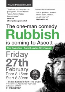 Comedy at the Swan - Rubbish